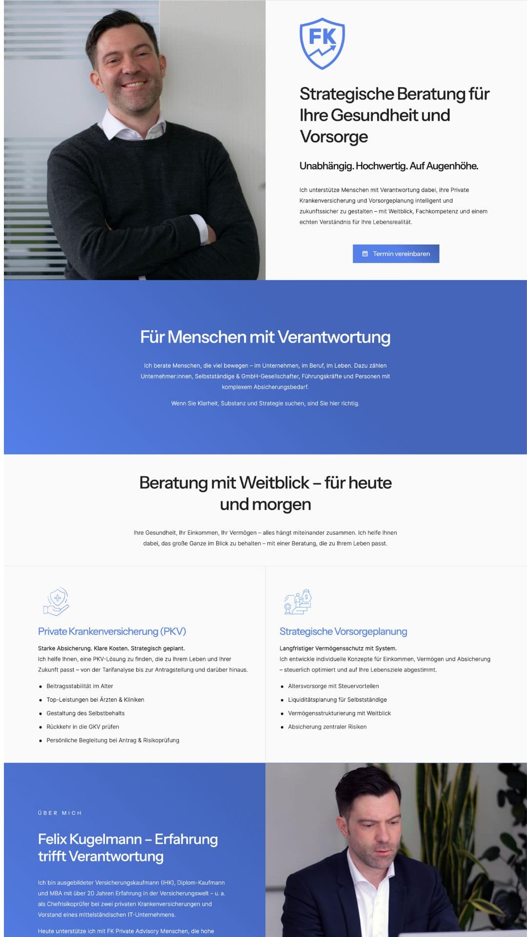 Visitenseite Beispiel 5