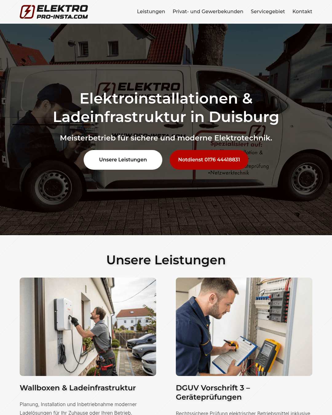 Website Beispiel Handwerk