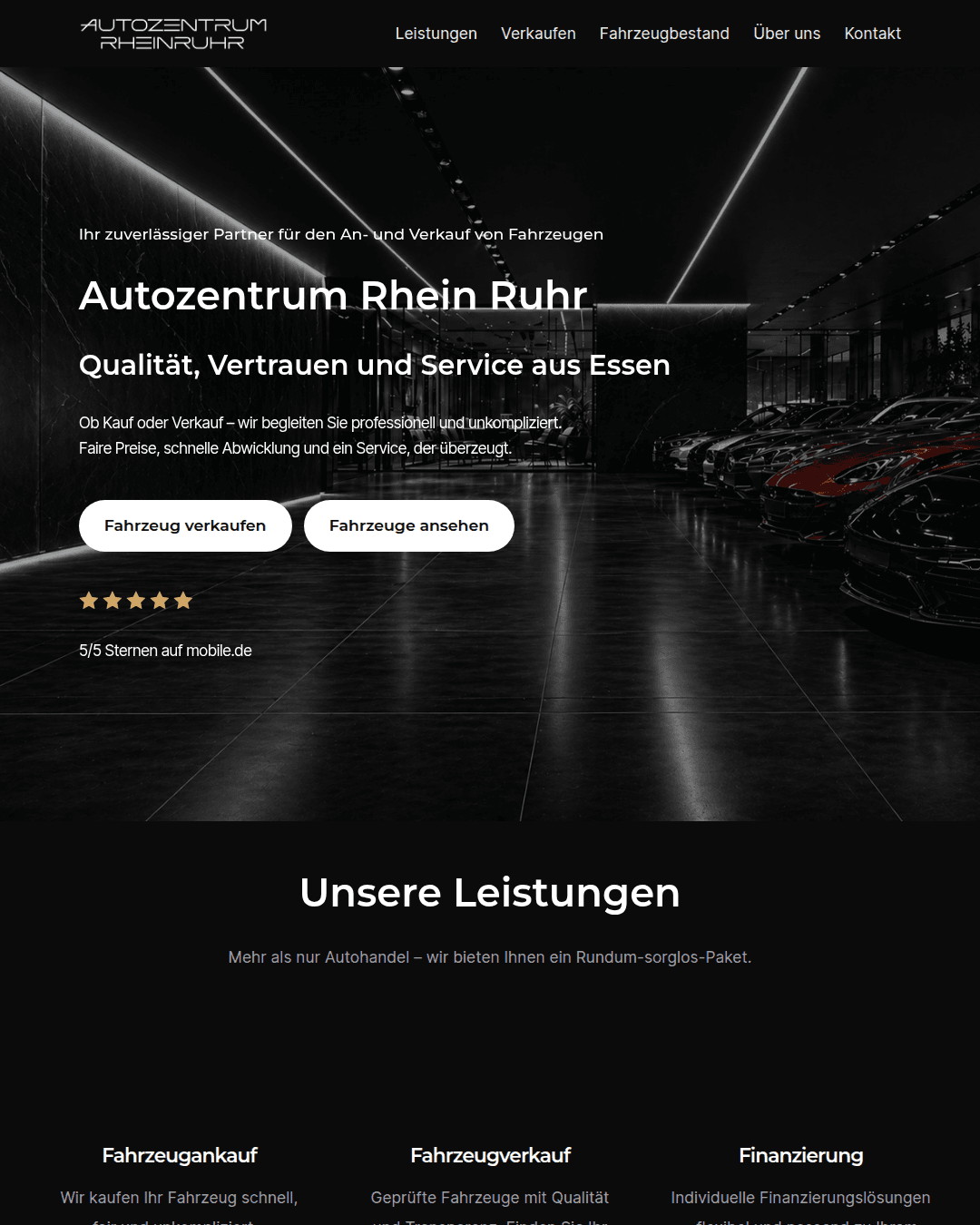 Website Beispiel Automobil