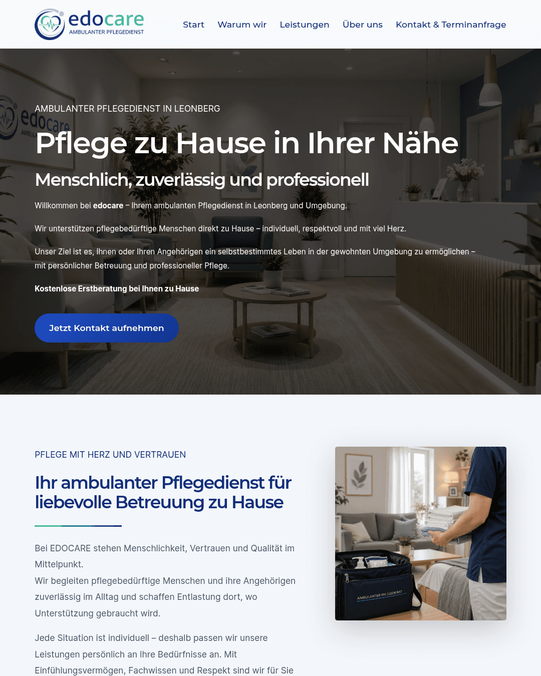 Website Beispiel Pflege