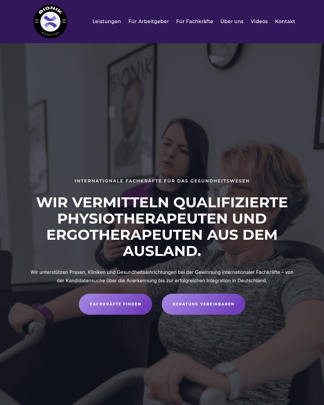 Website Beispiel Personal