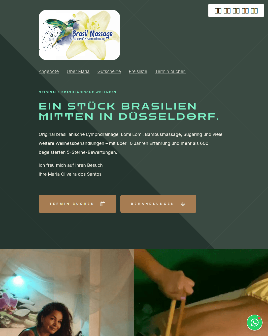 Website Beispiel Massage