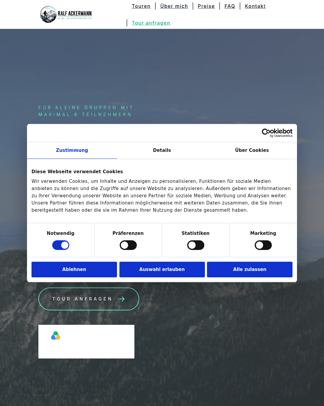 Website Beispiel Tourismus