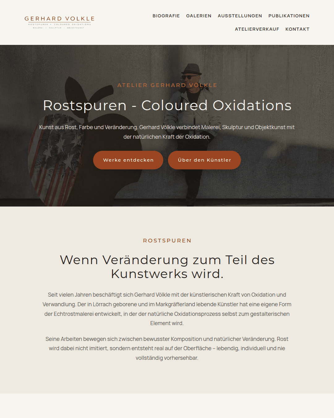 Website Beispiel Kunst