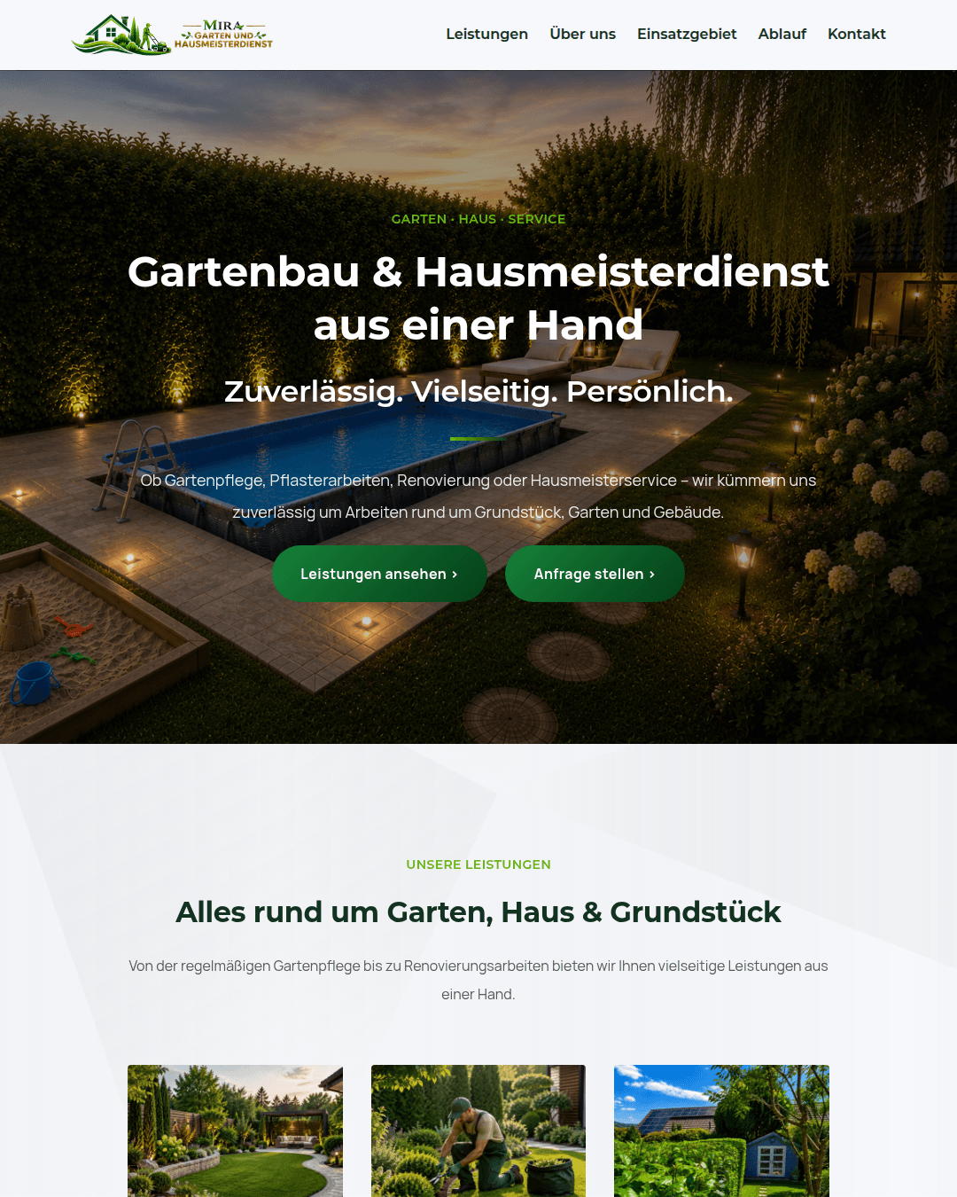 Website Beispiel Gartenbau