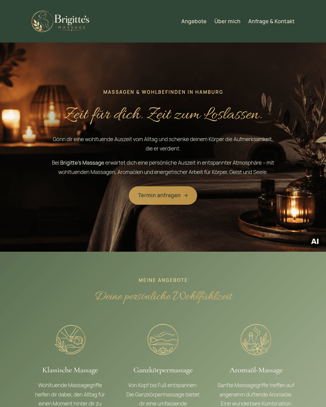 Website Beispiel Massage