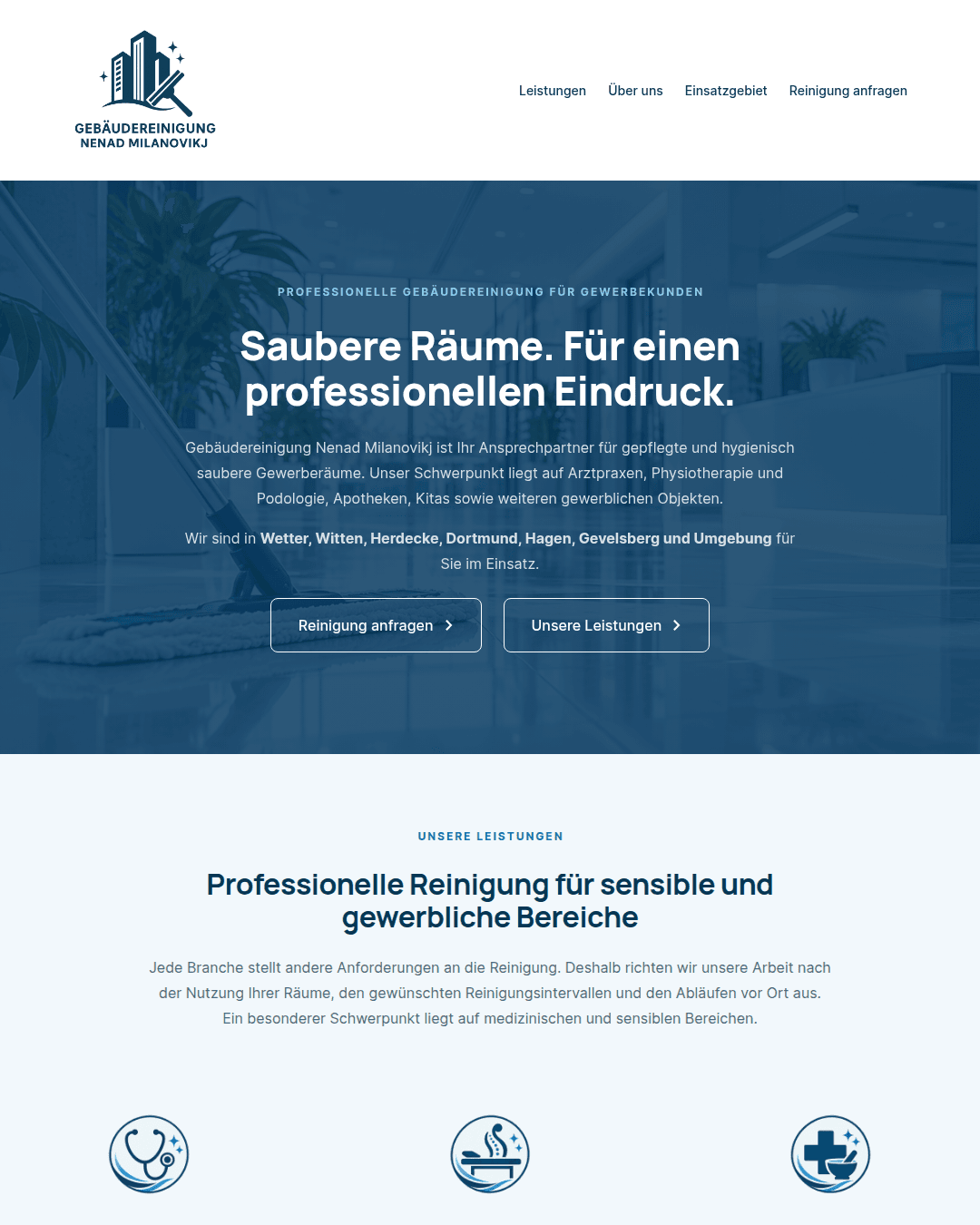 Website Beispiel Gebäudereinigung
